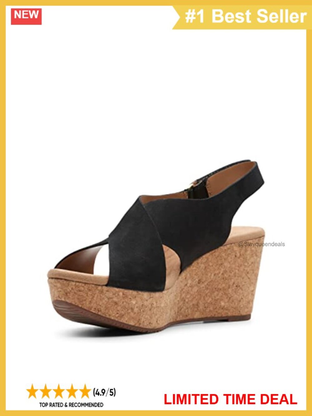 Wedge Sandal with Cushion Soft Comfort & Ortholite Footbed